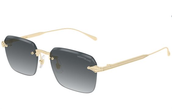 Gafas de sol Montblanc Hombre MB0456S001-GOLD-GOLD-GREY54 - MB0456S001-GOLD-GOLD-GREY54